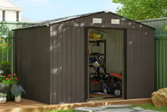 Heavy-Duty Galvanized Steel Outdoor Storage Shed - Click for more details