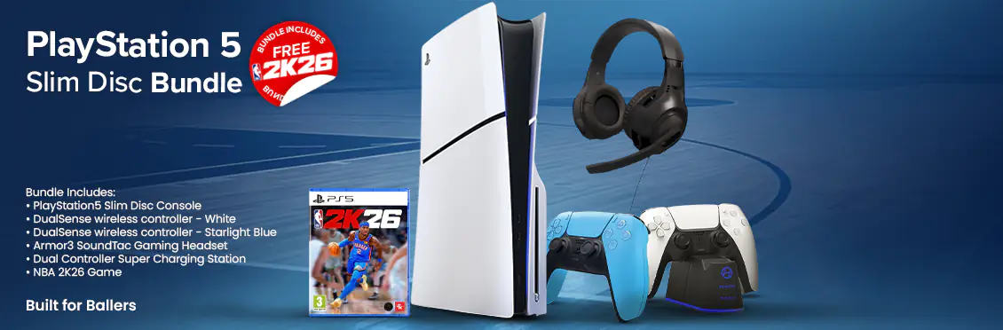 PlayStation 5 Slim Disc Edition Bundle with FREE NBA 2K26 Game  - Click for more details