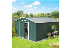 11' x 13' Outdoor Garden Storage Shed, Double Sliding Door - Click for more details