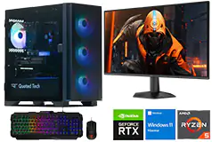 QT Shield RTX 5060 Gaming Desktop Tower + AOC 27” FHD IPS Gaming Monitor  - Click for more details