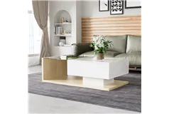 Modern High-Gloss Coffee Table - White - Click for more details