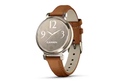 Garmin Lily 2 Classic Smartwatch - Leather Band, Cream Gold/Tan - Click for more details