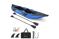 Inflatable 2-person Kayak Set with Aluminium Oars and Repair Kit - Click for more details