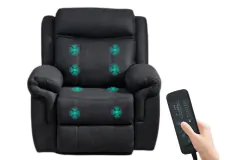 Massage Recliner Chair with 8 Motors, 5 Modes and Microfiber Upholster - Click for more details