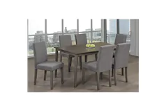 Modern 7-Piece Dining Furniture Set - Grey - Click for more details