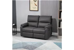 2-Seater Reclining Loveseat Sofa with Footrest - Click for more details