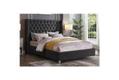 Premium Platform Bed Frame - Queen/Black - Click for more details