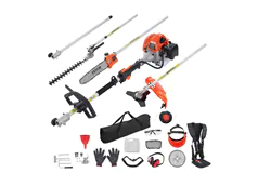 6-in-1 Gas Multi-Tool: 52cc Hedge Trimmer, Pole Saw & Weed Eater - Click for more details