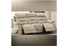 High-End Plush Recliner Sofa - Beige - Click for more details