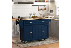 Rolling Storage Prep Cart - Blue - Click for more details