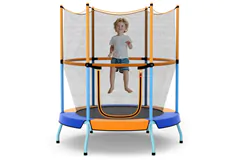 48 Inch Toddler Trampoline with Safety Enclosure Net - Click for more details