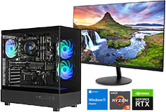 TN Gaming PC (R5 5500/16GB/500GB/RTX 5050/W11H) + Aopen FHD 23.8” Monitor  - Click for more details