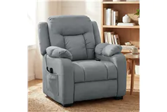 Electric Massage Recliner Chair - Grey - Click for more details