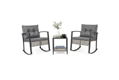 3-Piece Outdoor Rocking Chair Set - Click for more details