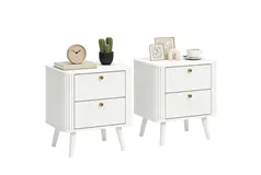  Set of 2 Modern Nightstand, Bedside Table with 2 Drawers - Click for more details