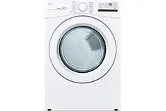 LG 7.4 Cu. Ft. Stackable Electric Dryer with FlowSense™ - White  - Click for more details