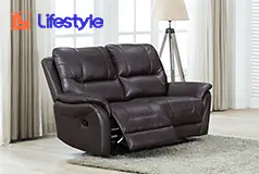 Reggio Reclining Loveseat in Chocolate by Lifestyle  - Click for more details