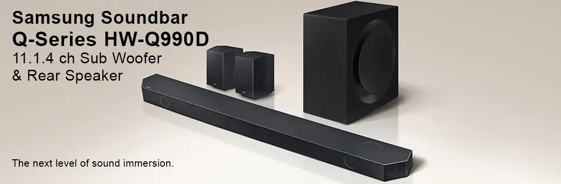 Samsung Q-Series HW-Q990D Soundbar 11.1.4 ch Sub Woofer & Rear Speaker   - Click for more details