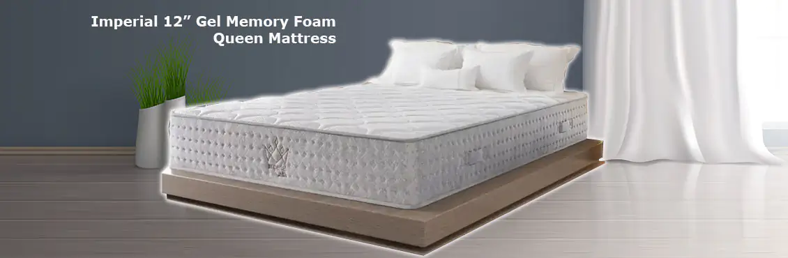Imperial 12” Gel Memory Foam Queen Mattress  - Click for more details
