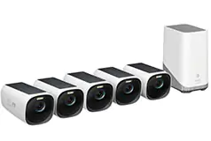 eufyCam 3, 5-Outdoor Wireless 4K Solar Powered Security Cameras with HomeBase 3  - Click for more details