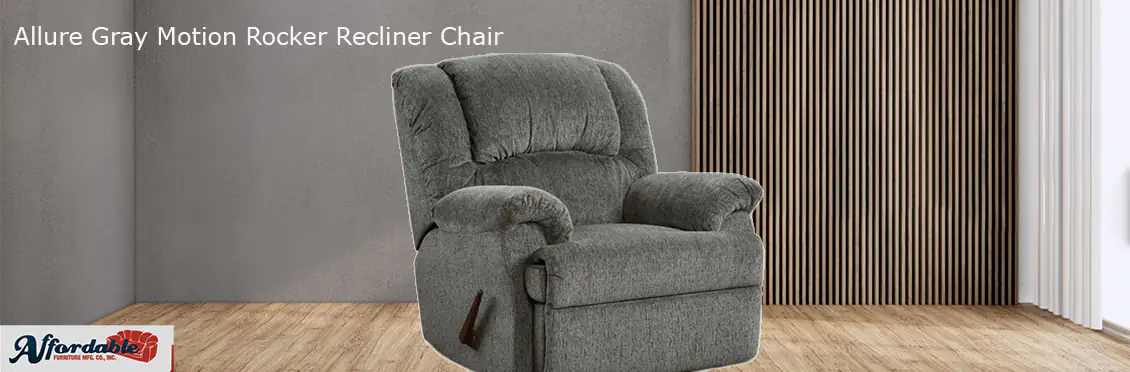 Allure Gray Motion Rocker Recliner Chair  - Click for more details