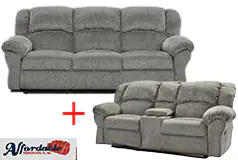 Allure Gray Motion Reclining Sofa and Loveseat  - Click for more details