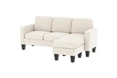 L-Shaped Sectional Sofa with Reversible Chaise & Ottoman - Click for more details