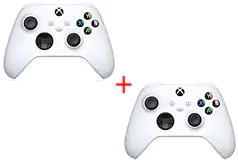 Two Xbox Wireless Controllers – Robot White  - Click for more details