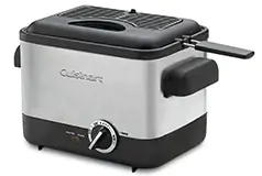 Cuisinart 1.1L Analog Compact Deep Fryer - Black Stainless Steel  - Click for more details