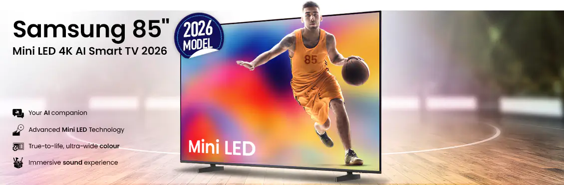 Samsung 85” Mini LED 4K Samsung Vision AI Smart TV (2026 Model)  - Click for more details