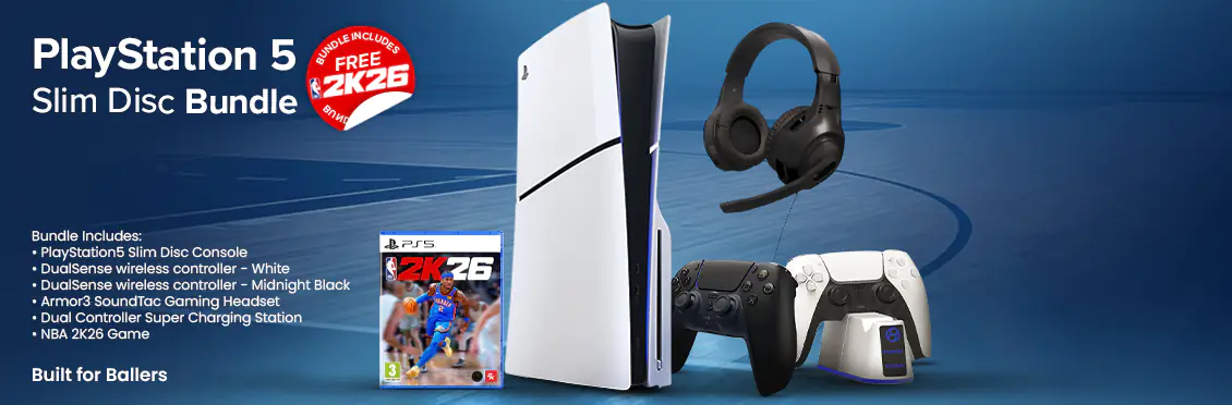 PlayStation 5 Slim Disc Edition Bundle with FREE NBA 2K26 Game  - Click for more details