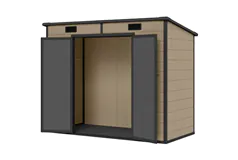8' x 4' Plastic Outdoor Storage Shed with Lockable Doors - Click for more details