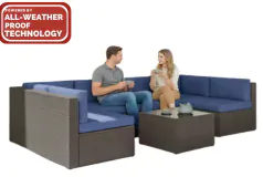 Versatile 7-Piece Outdoor Sectional Set with Premium Cushions - Click for more details
