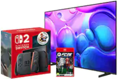 Samsung 65” QLED 4K Smart TV & Nintendo Switch 2 Mario Kart™ World with FC 26 Game  - Click for more details