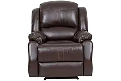 Lorraine Recliner Chair in Mocha Bonded Leather  - Click for more details