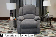 Crawford Luxury Recliner Chair in Gray  - Click for more details