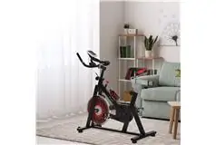Soozier Indoor Exercise Bike Upright Bicycle w/ LCD Monitor Health and - Cliquez pour plus de détails