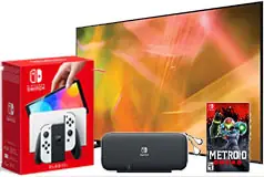 TV Samsung 65 po UHD 4K AU8000 &amp; Console Nintendo Switch OLED en blanc offre group&#233;e - Cliquez pour plus de détails