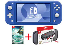 Nintendo Switch Lite Bleue + &#201;tui de voyage et bundle Zelda : Larmes du Royaum - Cliquez pour plus de détails