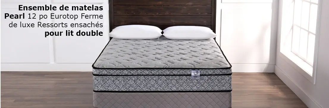 Pearl 13” Eurotop Luxury Firm Pocket Coil Full Mattress &amp; Boxspring