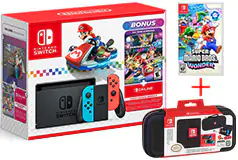 Nintendo Switch Mario Kart 8 Deluxe, Valise de voyage &amp; Super Mario Bros pack - Cliquez pour plus de détails