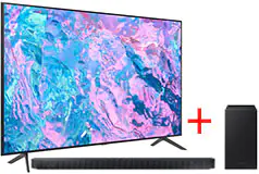 Samsung 65" 4K UHD Smart TV & Samsung 3.1.2ch Q-Series Soundbar