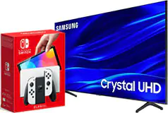 TV Samsung 65 po UHD 4K &amp; Console Nintendo Switch OLED en blanc - Cliquez pour plus de détails