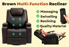 Brown Comfort Pro : Fauteuil inclinable de massage &#224; 8 points avec piv - Cliquez pour plus de détails