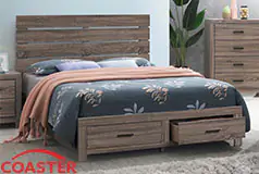 Brantford Wood Queen Storage Panel Bed - Barrel Oak