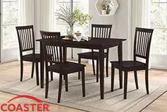 Gomez 5-piece Rectangular Dining Table Set - Cappuccino