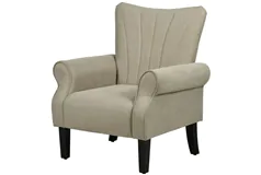 Fauteuil d&#39;appoint en tissu beige - Cliquez pour plus de détails