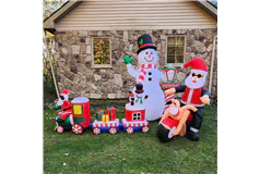 D&#233;coration de cour de train joyeux - Cliquez pour plus de détails