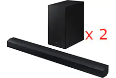 Samsung Essential C-Series HW-C445 2.1ch Soundbar - Bundle of 2