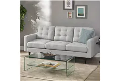 Canap&#233; 3 places moderne avec pieds en bois d&#39;h&#233;v&#233;a - Cliquez pour plus de détails